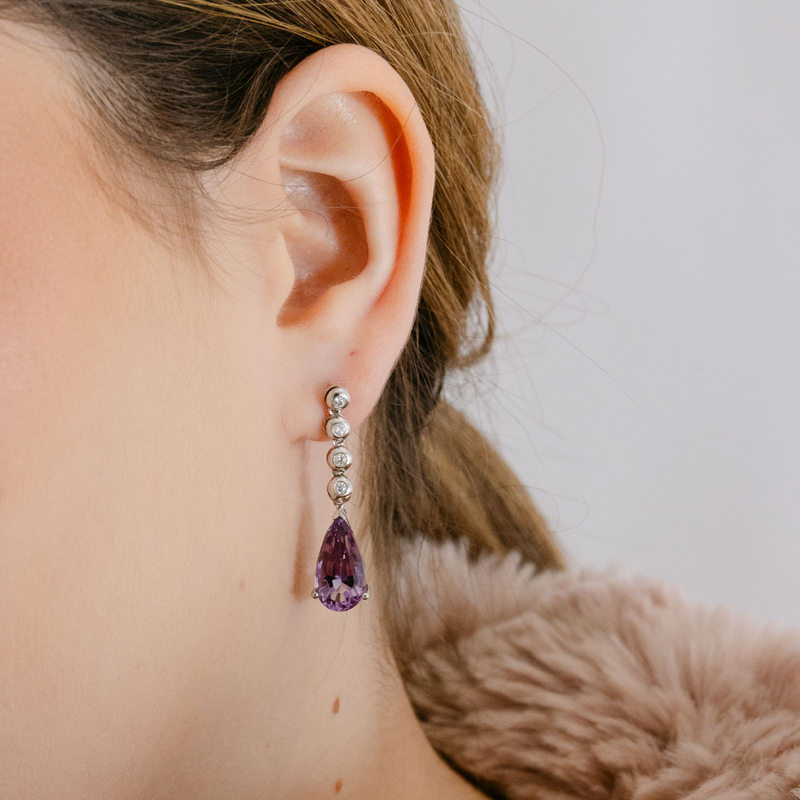 Aretes Amatista